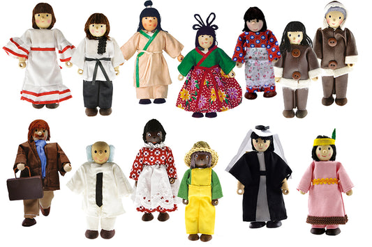 Winzling Biegepuppen Set - Menschen der Welt
