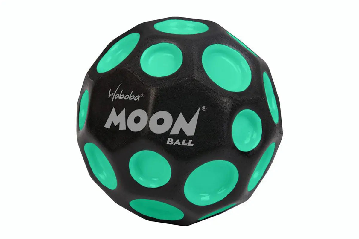 Sunflex Waboba Moon Ball - Ballon Sauteur Ultra-Rebondissant, Effet Sonore 'Plopp', Bleu Dark Side