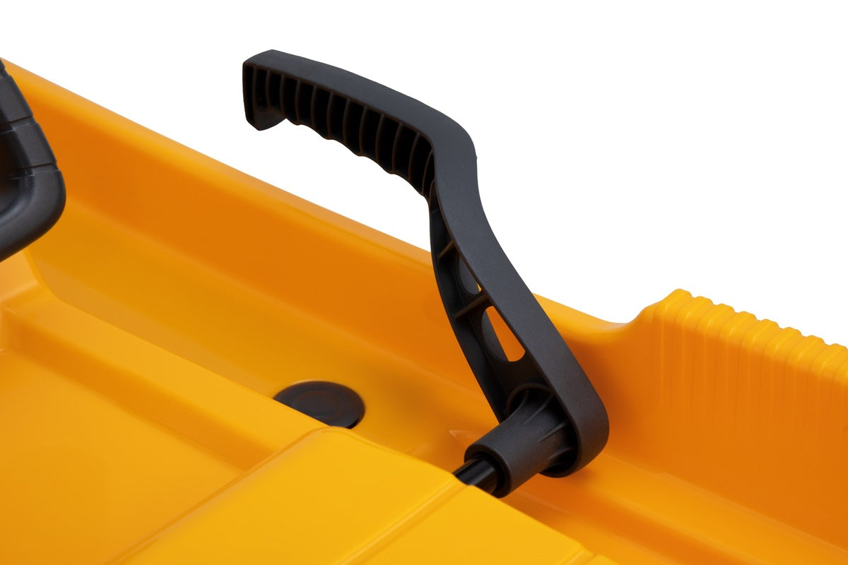 KHW Snow Fox children's sled with brake & steering wheel - melon yellow