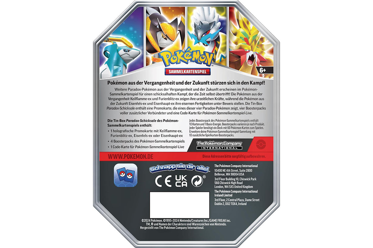 Pokémon Tin-Box Paradox-Schicksale - Eisenhaupt-ex