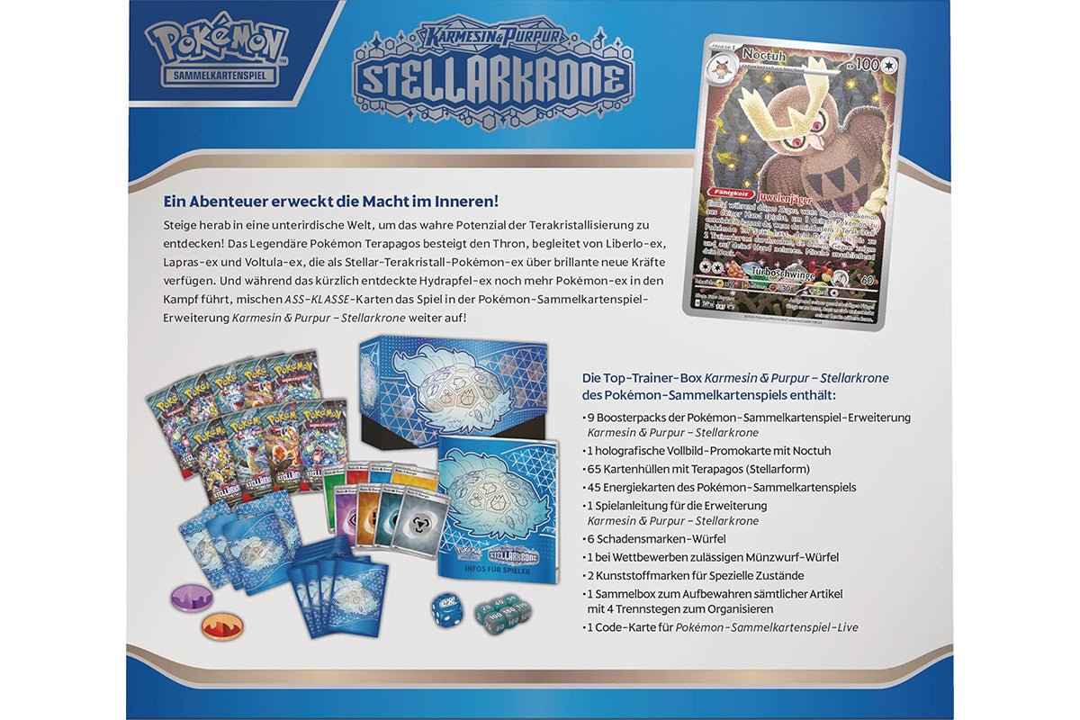 Pokémon Top Trainer Box Karmesin & Purpur - Stellarkrone