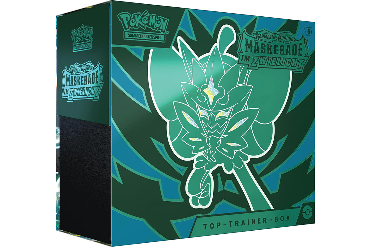 Pokémon Top Trainer Box Karmesin & Purpur - Maskerade im Zwielicht