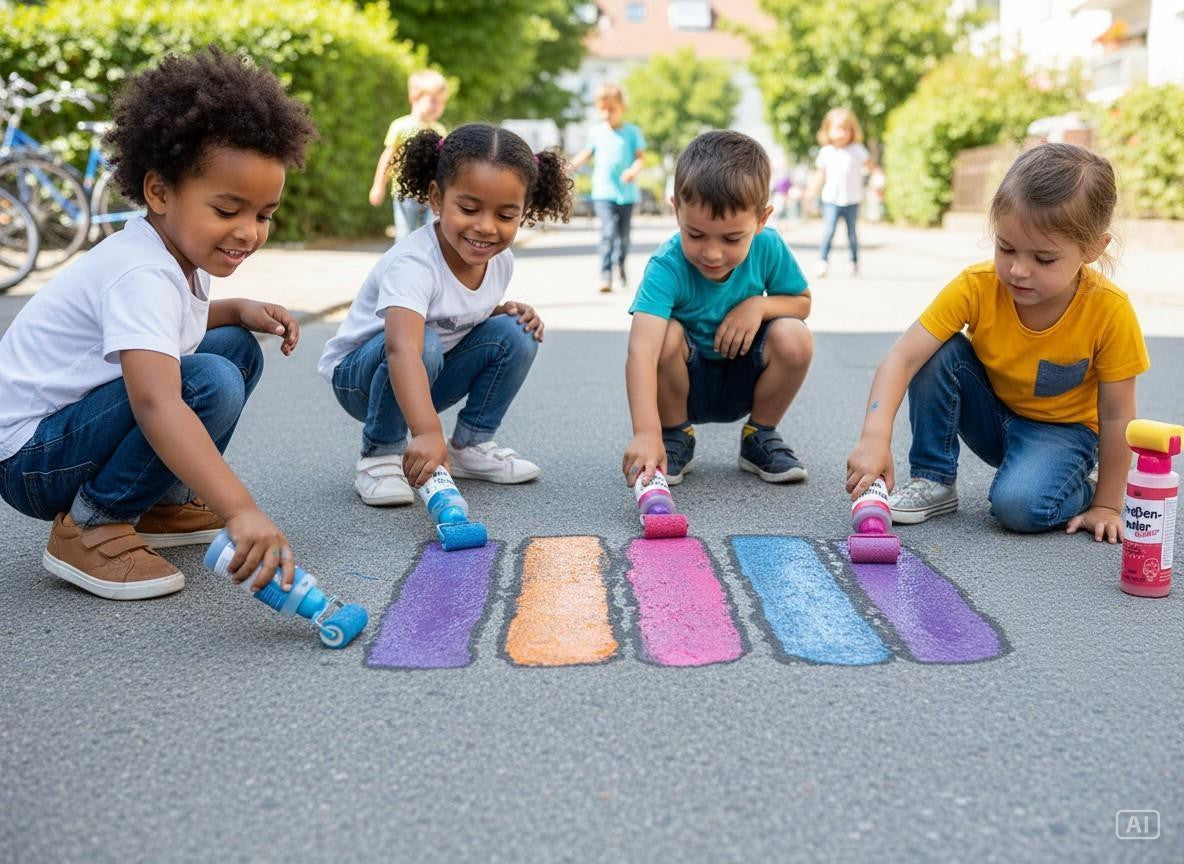 Straßenmaler Roller Set 4