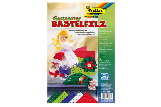 folia Gestanzter Bastelfilz Set Weihnachten