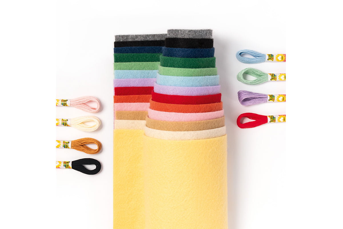 Filz DIY-Box Rainbow Edition 36-teilig