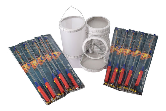 Laternen Bastelset - Set 10 mit LED Laternenstab