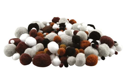 Pompons Erdtöne
