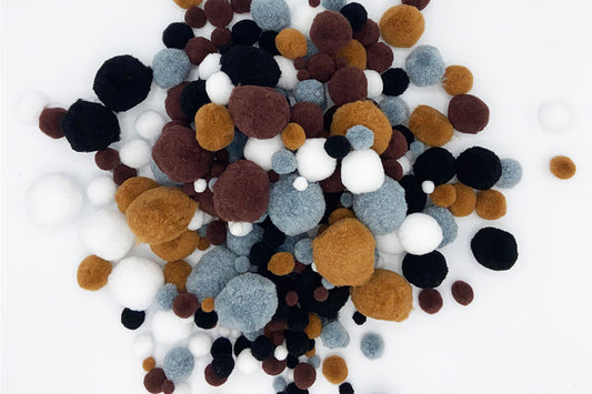 Pompons Erdtöne