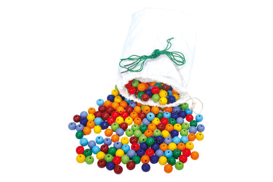 Runde Holzperlen - Set 300