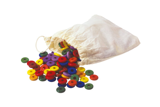 Bunte Holzscheibchen - Set 300