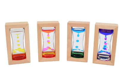 Sanduhr schwebende Tropfen - Holz