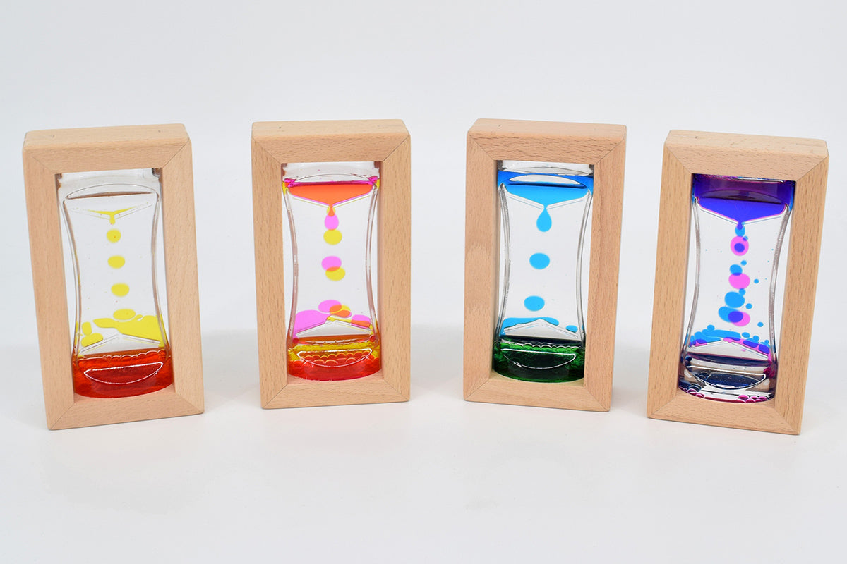Sanduhr schwebende Tropfen - Holz
