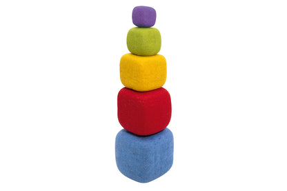 Filz Regenbogen Stapelwürfel