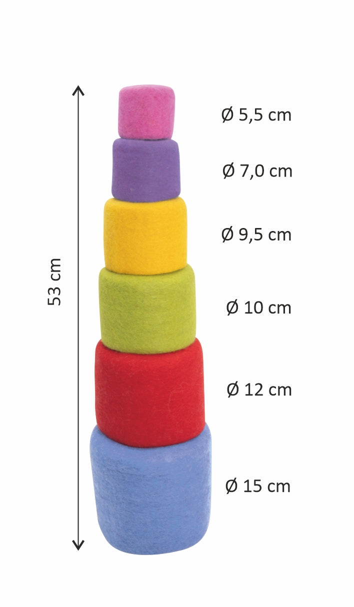 Filz Regenbogen Stapelschalen