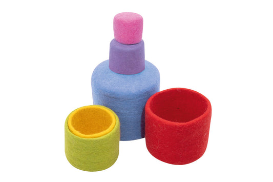 Filz Regenbogen Stapelschalen
