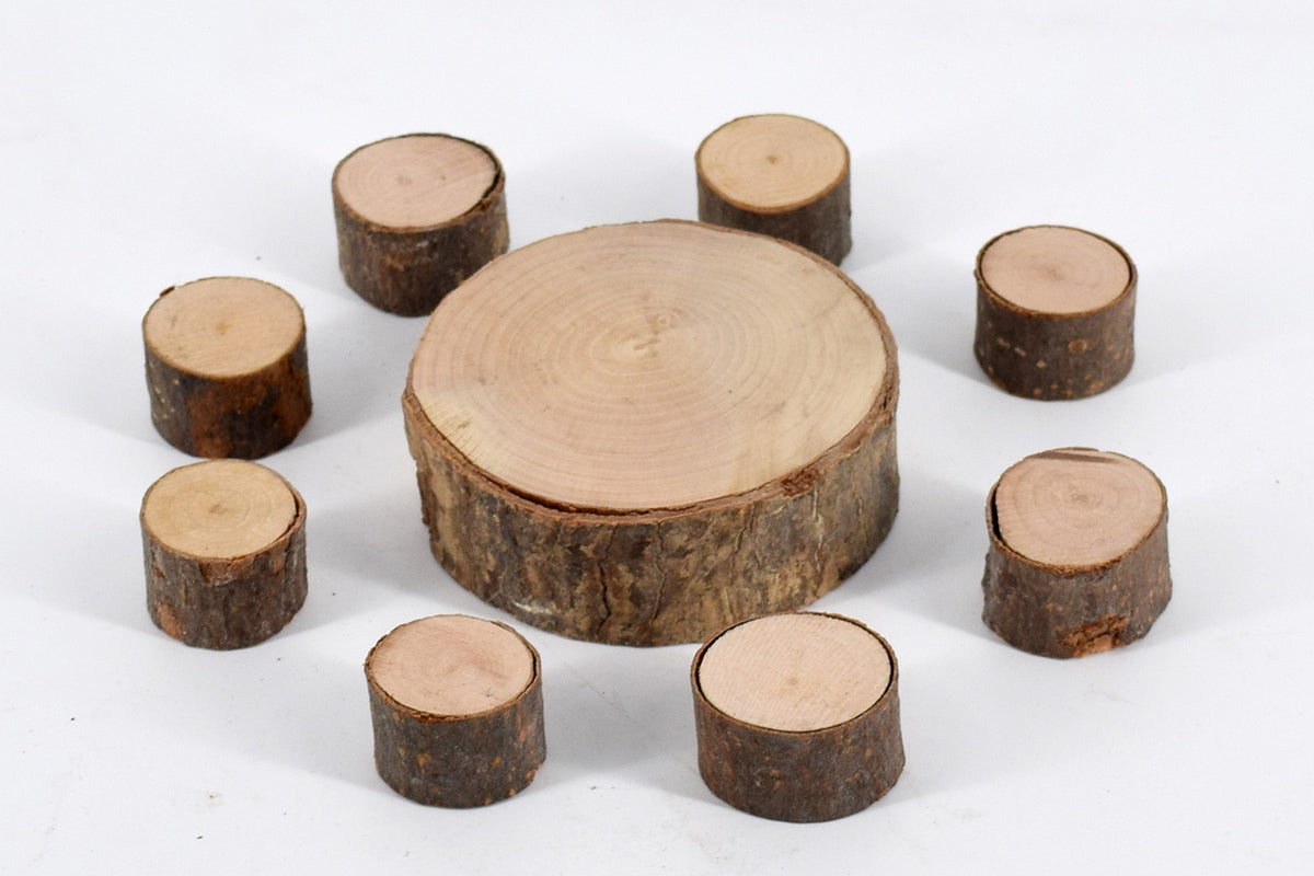 Tiny Bendable Doll - Tree Stump Seats - Set of 8