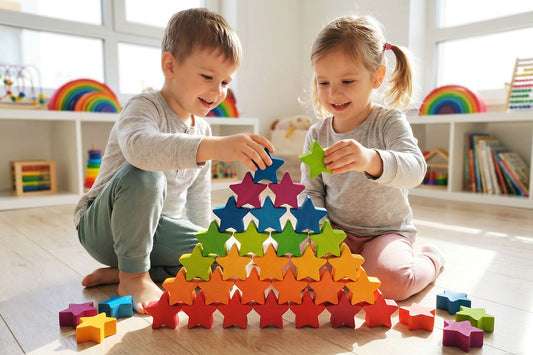 Holzbausteine Stern – Set 18