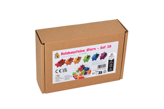 Holzbausteine Stern – Set 18