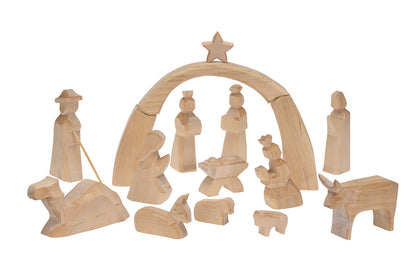 Weihnachtskrippe Natur - Set 16