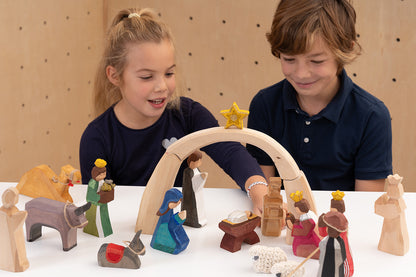 Weihnachtskrippe Natur - Set 16