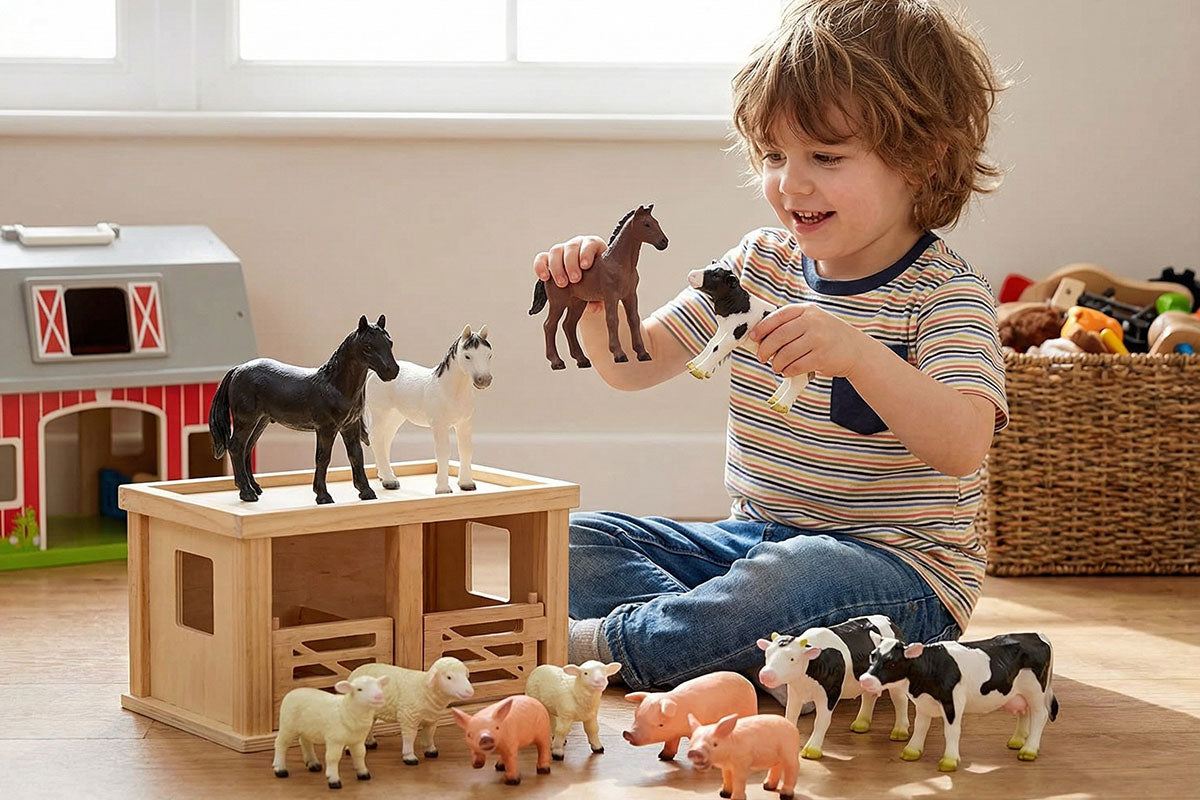 GOWI - Bauernhoftiere Softy - Set 12