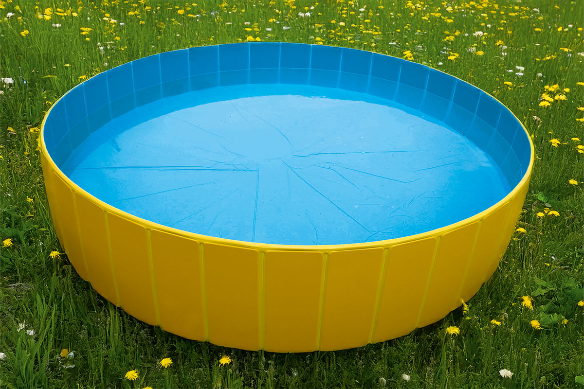 Foldable paddling pool with cover 