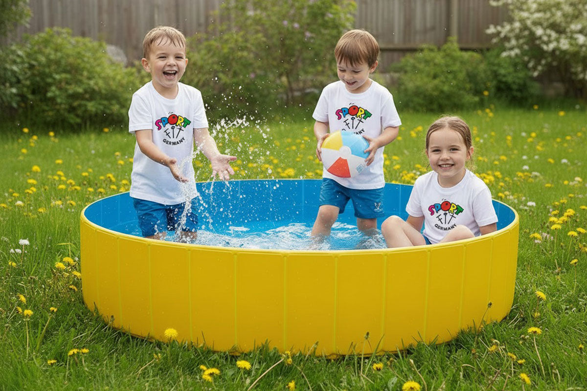 Foldable paddling pool with cover 