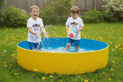 Foldable paddling pool with cover 