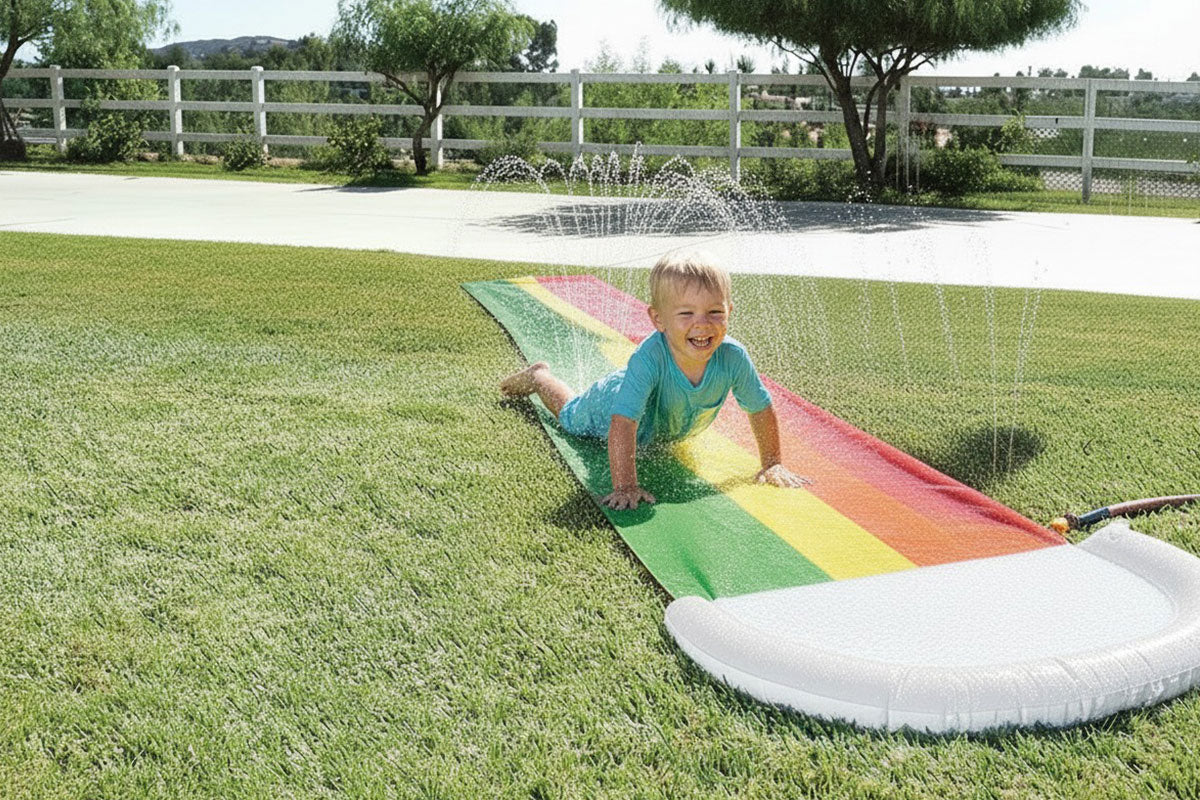 Toboggan aquatique arc-en-ciel 