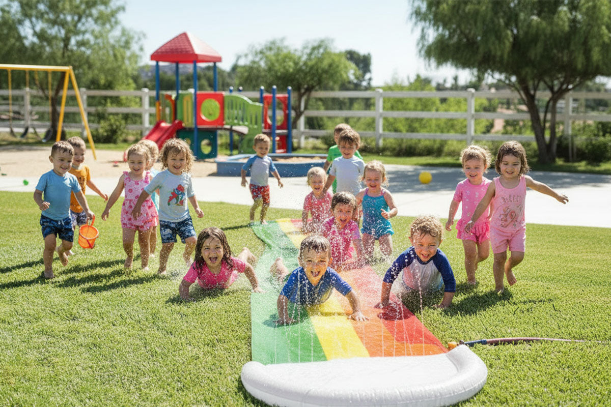 Toboggan aquatique arc-en-ciel 