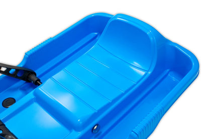 Luge enfant KHW Snow Fox avec frein et volant - bleu glacier