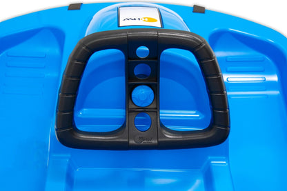Luge enfant KHW Snow Fox avec frein et volant - bleu glacier