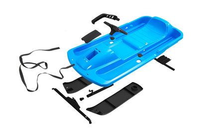 Luge enfant KHW Snow Fox avec frein et volant - bleu glacier