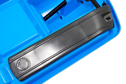 Luge enfant KHW Snow Fox avec frein et volant - bleu glacier