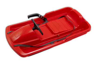 Luge KHW Snow Fox pour enfants avec frein et volant - Rouge