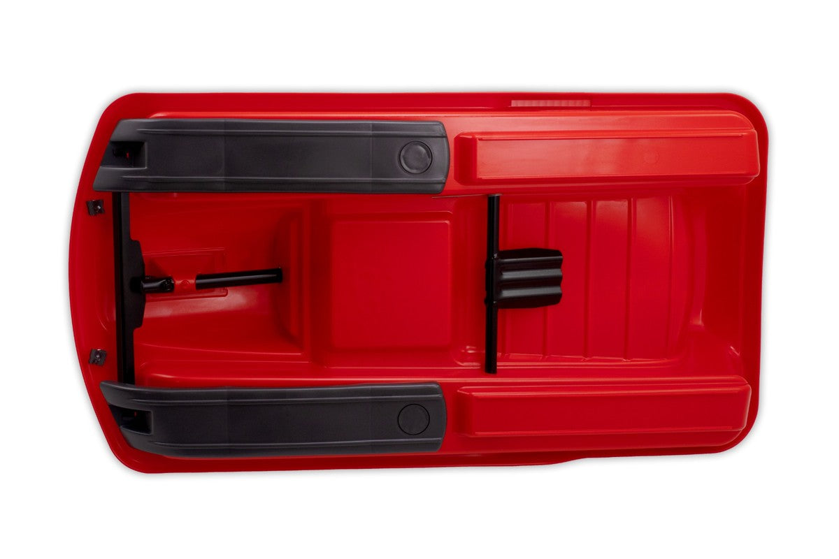 Luge KHW Snow Fox pour enfants avec frein et volant - Rouge