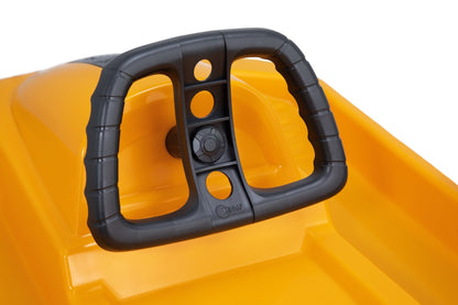 KHW Snow Fox children's sled with brake &amp; steering wheel - melon yellow