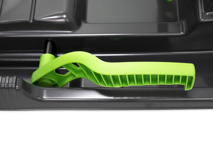 Luge enfant KHW Snow Fox avec frein et volant - anthracite