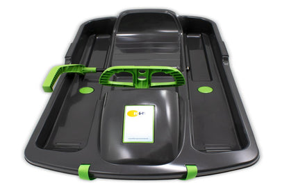 Luge enfant KHW Snow Fox avec frein et volant - anthracite