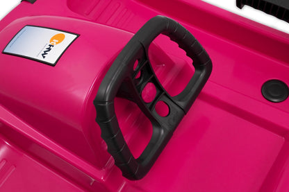 Luge KHW Snow Fox pour enfants avec frein et volant - Rose