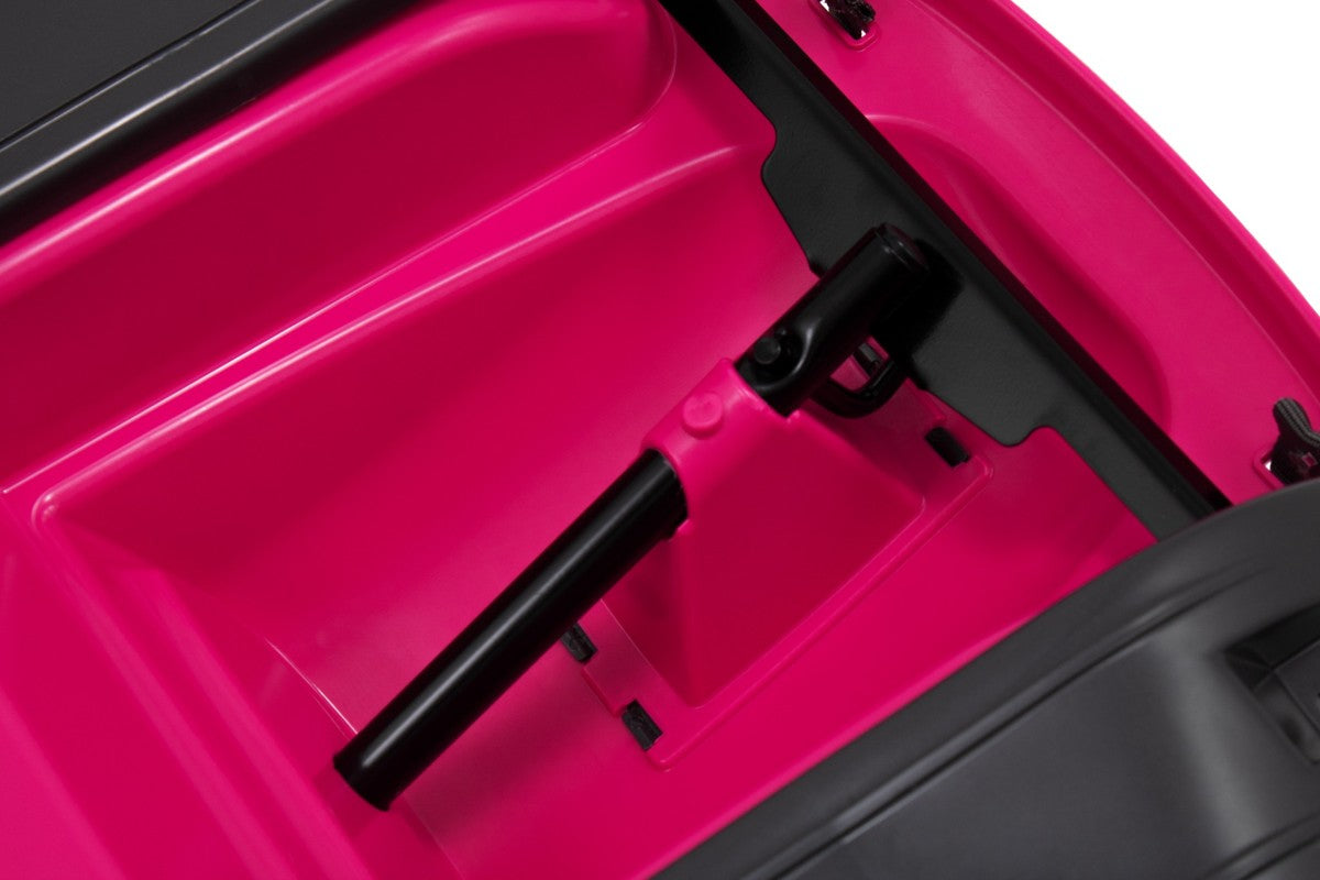 Luge KHW Snow Fox pour enfants avec frein et volant - Rose