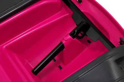 Luge KHW Snow Fox pour enfants avec frein et volant - Rose