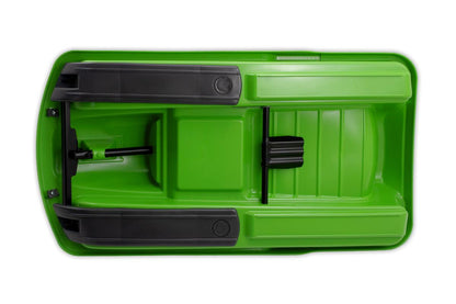 KHW Snow Fox Sled for Children with Brake &amp; Steering Wheel - Green