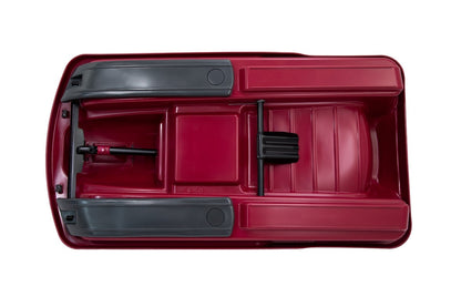 KHW Snow Fox children's sled with brake &amp; steering wheel - berry