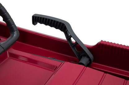 KHW Snow Fox children's sled with brake &amp; steering wheel - berry