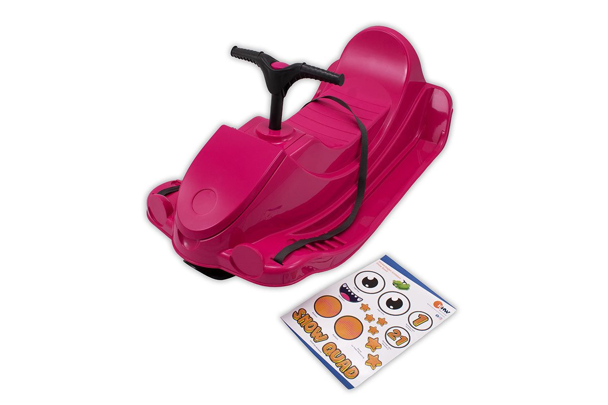 KHW Snow Quad – Kinder-Schlitten mit Lenkrad - pink