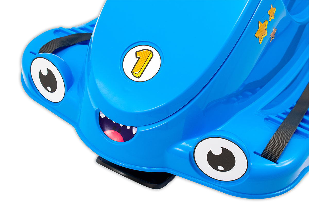 KHW Snow Quad – Kinder-Schlitten mit Lenkrad - iceblue