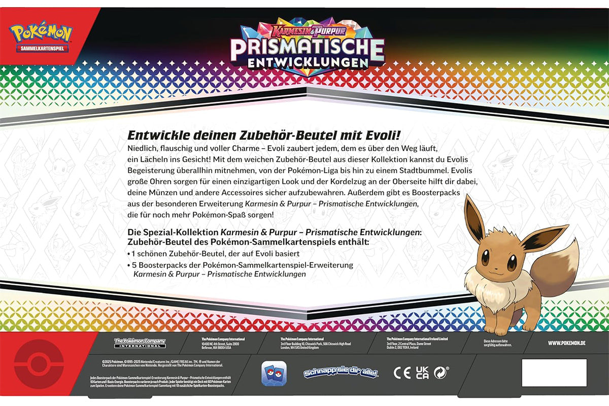 Pokémon Spezial-Kollektion Karmesin & Purpur - Prismatische Entwicklungen: Zubehör-Beutel