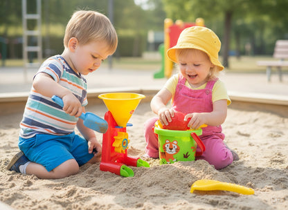 GOWI Sand Set Tiger – Sandspielzeug Set für Kinder mit Eimer & Zubehör